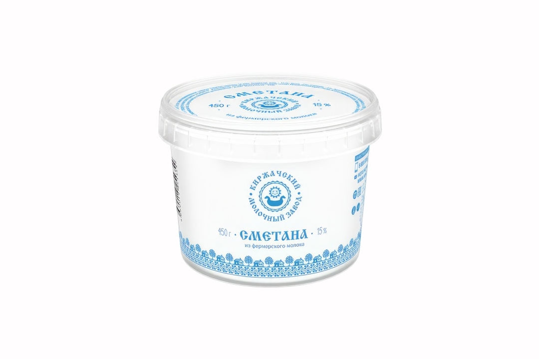 

Сметана из фемерского молока Киржачский молочный завод 15% 450 г