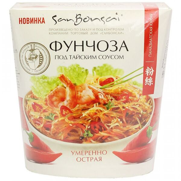 Фунчоза SanBonsai под тайским соусом умеренно острая