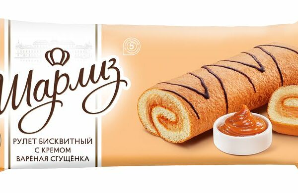 Рулет Шарлиз бисквитный с кремом вареная сгущенка 200 г