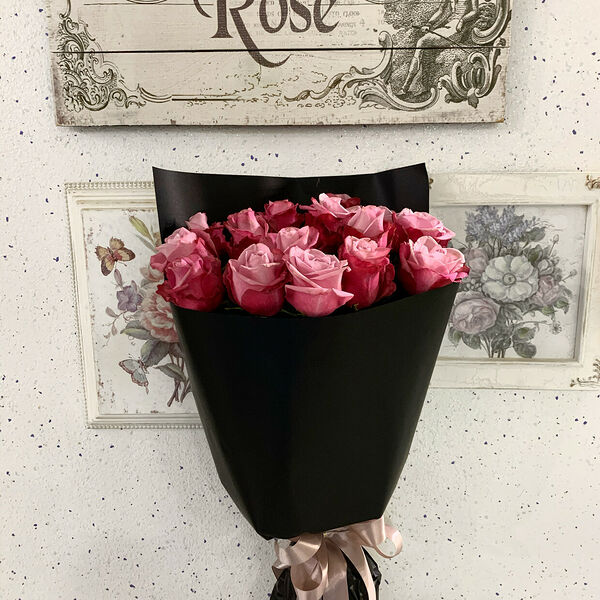 Букет из 15 розовых роз