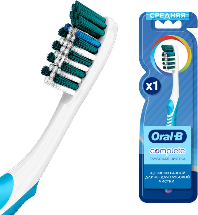 

Зубная щетка Oral-B Complete Глубокая Чистка 1 шт., цвет в ассортименте