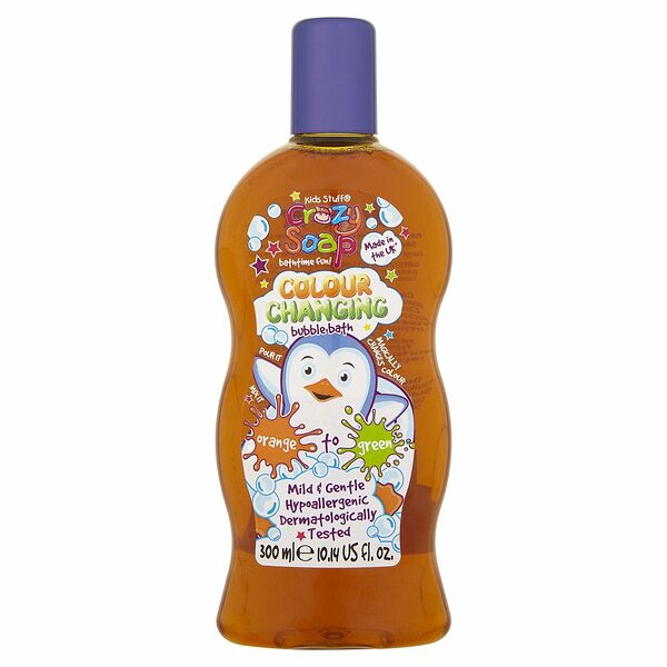 Пена для ванны Kids Stuff Crazy Soap Colour Changing меняющая цвет из оранжевого в зеленый
