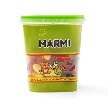 

Мармелад Марми жевательный желейный c соком в форме ассорти, 250 г