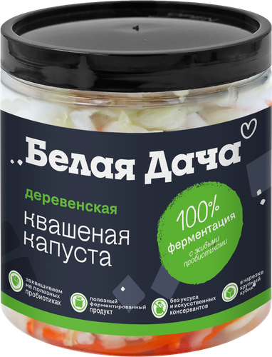 

Капуста Белая Дача квашеная Деревенская 450 г