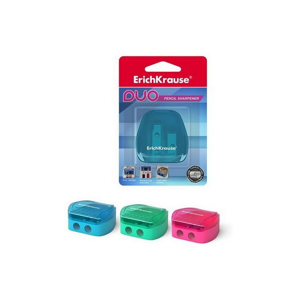 Пластиковая точилка DUO на два отверстия, в блистере  37394