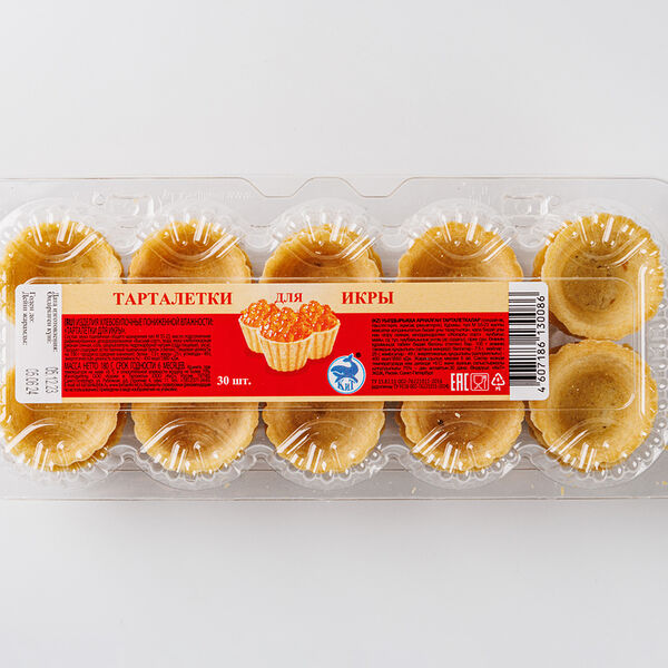 Тарталетки Кит для икры 30 шт 180 г