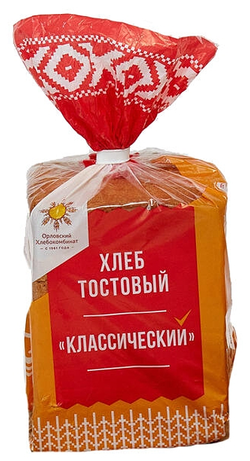 

Хлеб Орловский ХК Тостовый Классический, 300 г