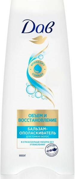 Бальзам-ополаскиватель для волос Дав Объем и восстановление 200мл