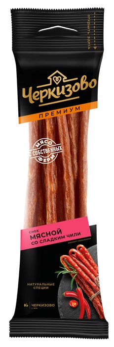 

Колбаски сырокопчёные Черкизово Premium Мясной снек со сладким чили 70 г