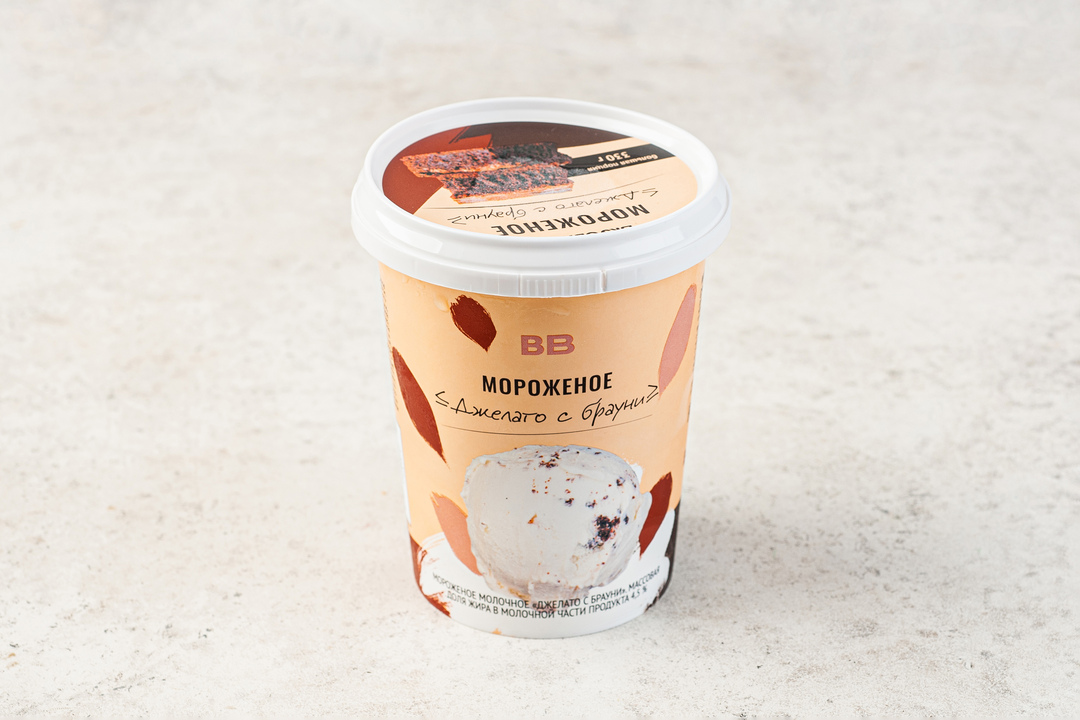 

Мороженое Вкусвилл Джелато с брауни, 330 г