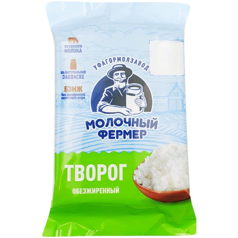 

Творог Молочный Фермер обезжиренный 1.8% 200 г