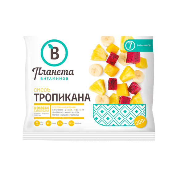 Смесь из фруктов Планета Витаминов Тропикана замороженная