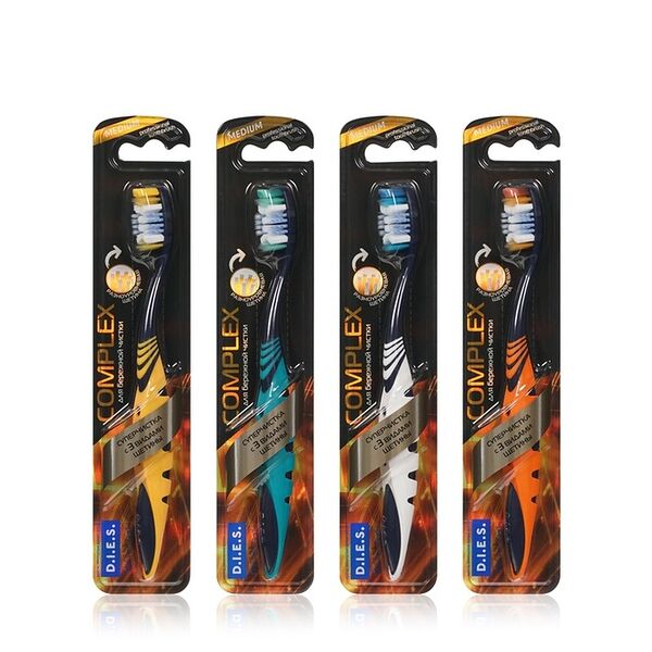 Зубная щетка D.I.E.S. Complex Care, средней жесткости, цвет в ассортименте