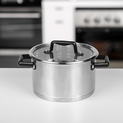 

Кастрюля HOPPS Black, с крышкой нержавеющая сталь, 3.5л, Арт. GW-F2