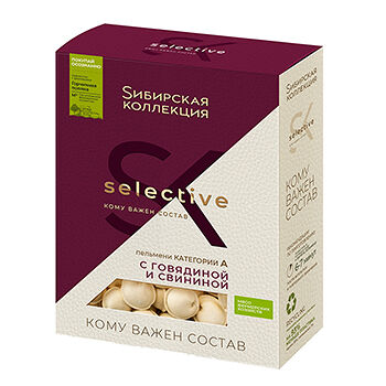 Пельмени Сибирская коллекция Selective с говядиной и свининой