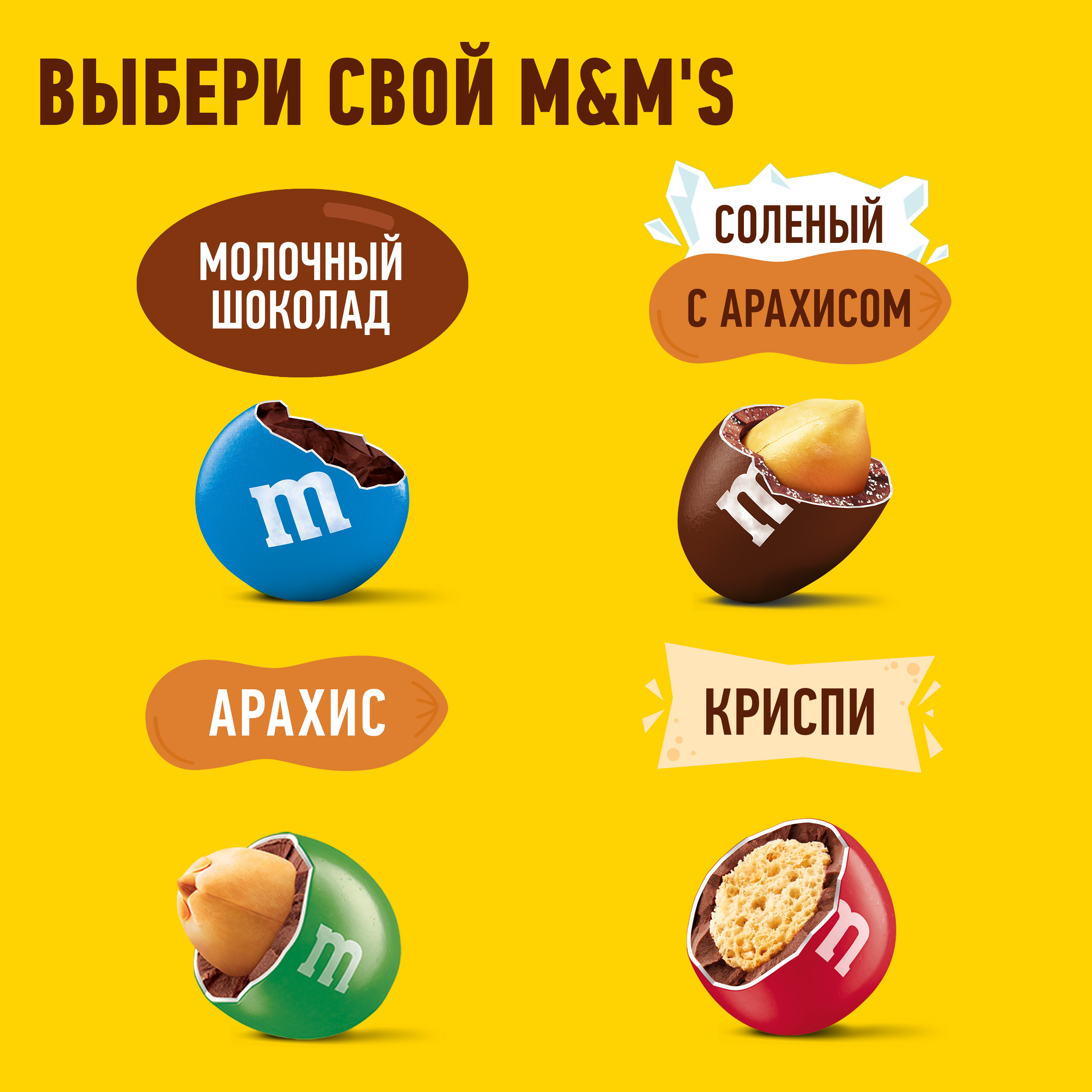 

Конфеты M&M's драже с арахисом и молочным шоколадом 80 г