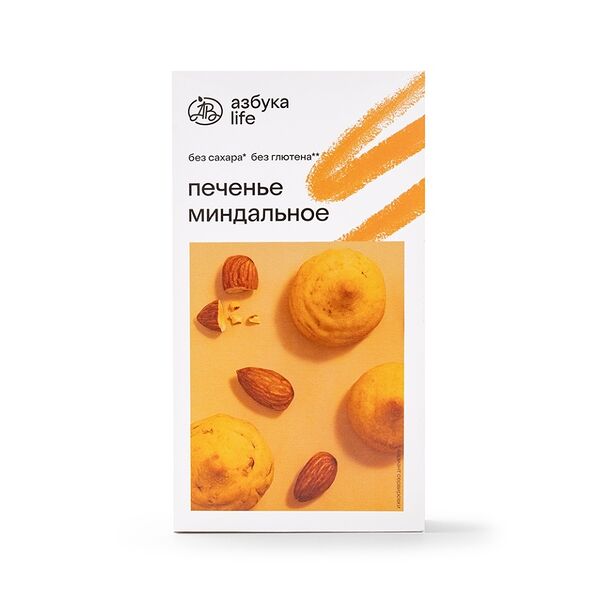 Печенье безглютеновое Азбука Life Миндальное с сиропом топинамбура 100 г