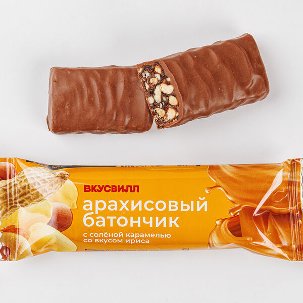 Батончик арахисовый с сол. карамелью со вкусом ириса