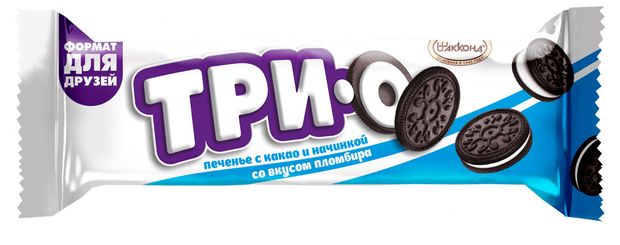 

Печенье Акконд Три-о с какао и начинкой со вкусом пломбир 65 г
