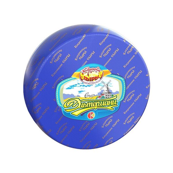 Сыр полутвердый Кобринские сыры Эльтермани 50% вес