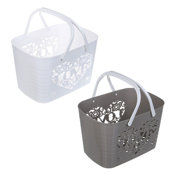 Vetta love корзина с ручками для бытовой химии, пластик, 31,5х23х20см, 2 цвета