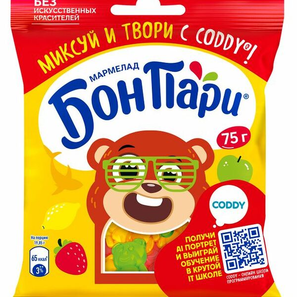 Мармелад Бон Пари жевательный Забавный медвежонок 75 г