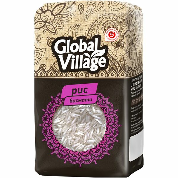 Рис Global Village Басмати шлифованный 450 г