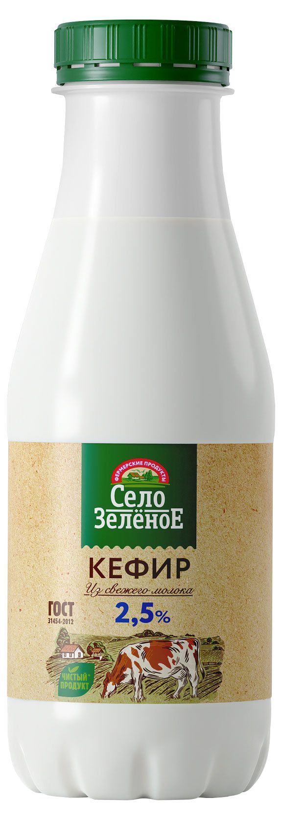 

Кефир Село Зелёное 2.5%, без змж 430 мл