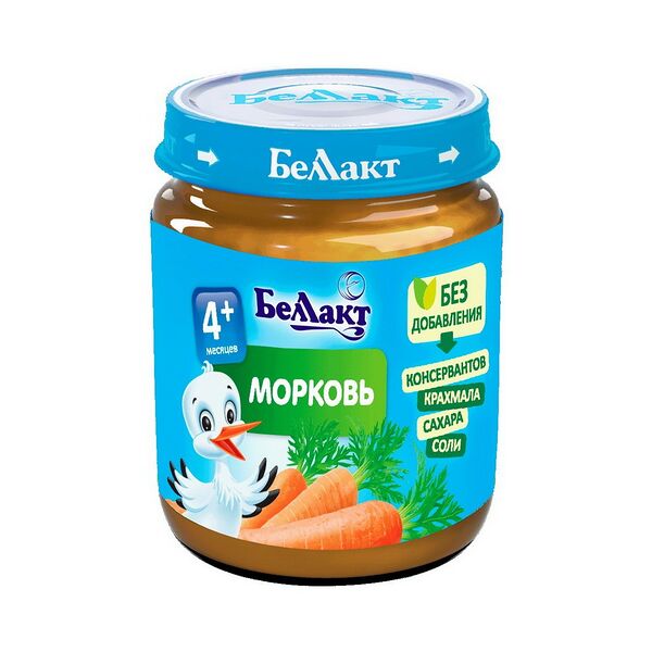 Пюре овощное Беллакт Морковное б/сах 100г ДП