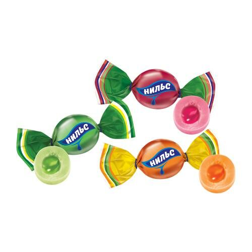 Карамель Нильс Ассорти с фруктовыми вкусами вес