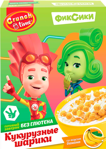 

Шарики кукурузные Crunch Time Фиксики 170 г дизайн упаковки в ассортименте