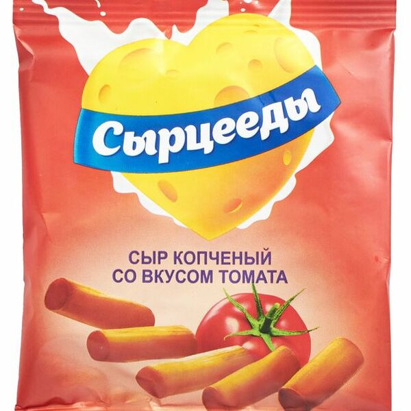 Сыр копченый Сырцееды чизтомат, палочки, 23 г