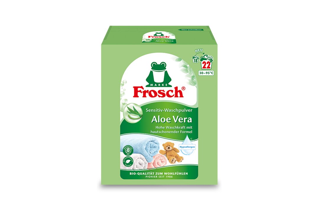 

Порошок стиральный Frosch Колор Алоэ Вера для цветного белья 1450 г