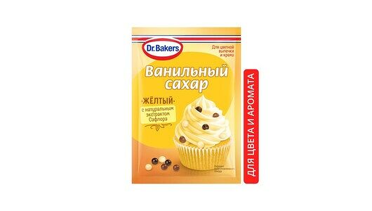 Сахар Dr.Bakers Ванильный с красителем желтый