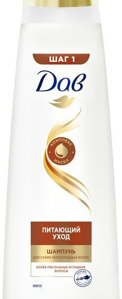 Шампунь для волос Дав питающий уход с маслами 380мл
