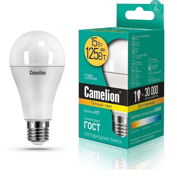 Лампа светодиодная Camelion E27 15Вт