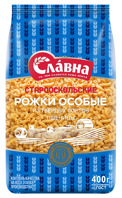 

Макароны Славна Рожки особые группа А высший сорт 400 г