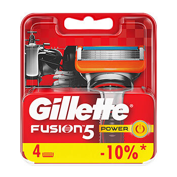 Сменные кассеты для бритья Gillette Fusion Power 4 шт