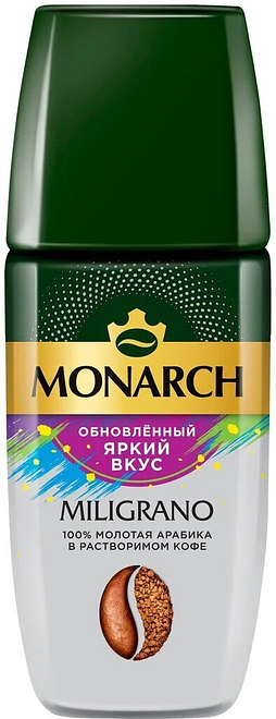 

Кофе растворимый Monarch Miligrano c добавлением молотого 90 г