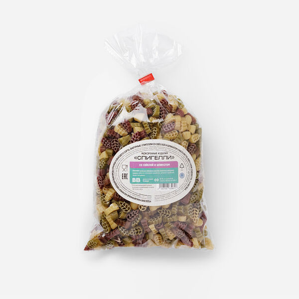 Макаронные изделия Спигелли со свеклой и шпинатом