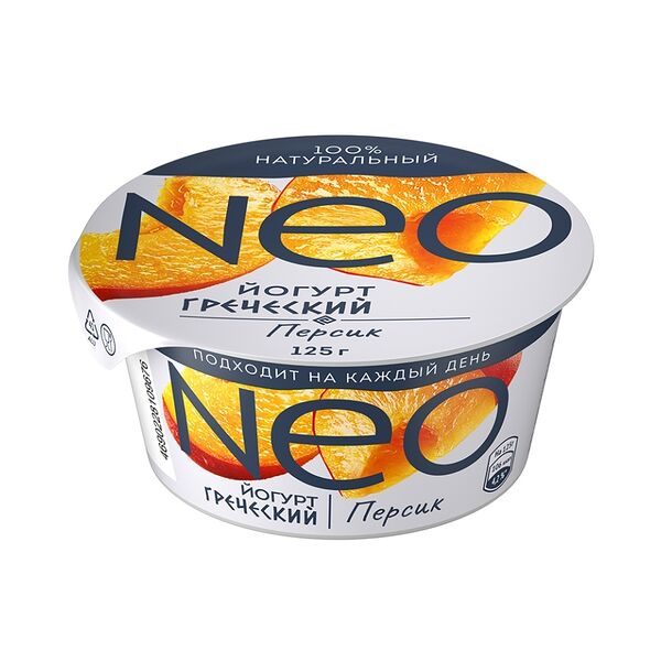 Йогурт Neo Греческий с персиком 1.7% 125г