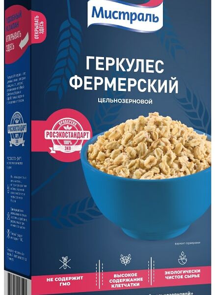 Хлопья Мистраль Геркулес Фермерский 400г