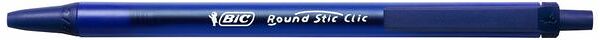 Ручка шариковая Bic Round Stic Clic автоматическая цвет: синий, 1 шт.