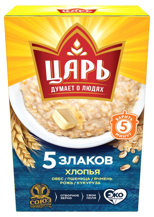 

Хлопья Царь 5 злаков тонкие 400 г