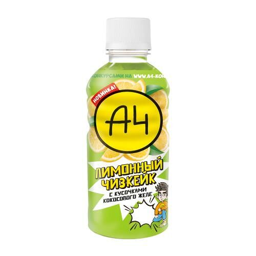 Напиток А4 Лимонный чизкейк с кусочками кокосового желе 320 мл