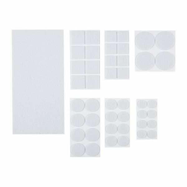 Накладки-протекторы для мебели Рыжий кот самоклеящиеся, белый, набор 45 шт. 105201