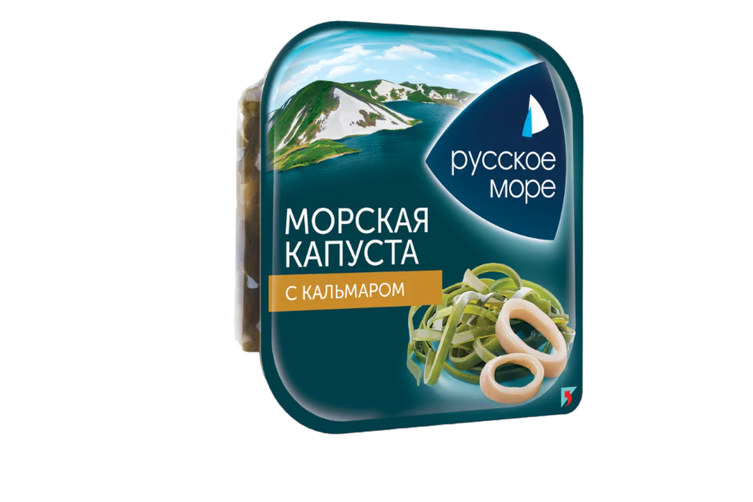 

Капуста морская Русское море маринованная с кусочками кальмара