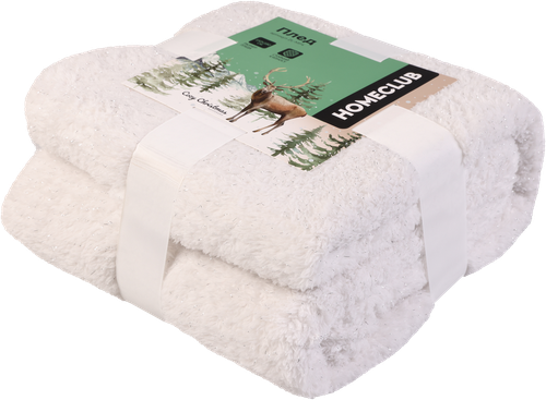 

Плед Homeclub Cozy Christmas 150х180см, люрекс шерпа