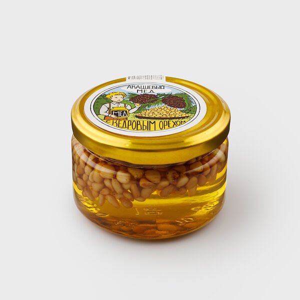 Десерт медовый: мед акациевый с кедровыми орехами, 250 г