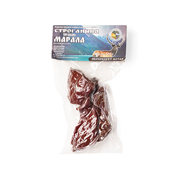 

Деликатесы вяленые Строганина из мяса марала 100 г